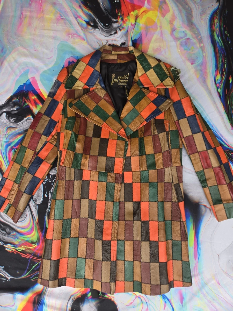 Patchwork Jacket In Vintage Outerwear Coats & Jackets For Women