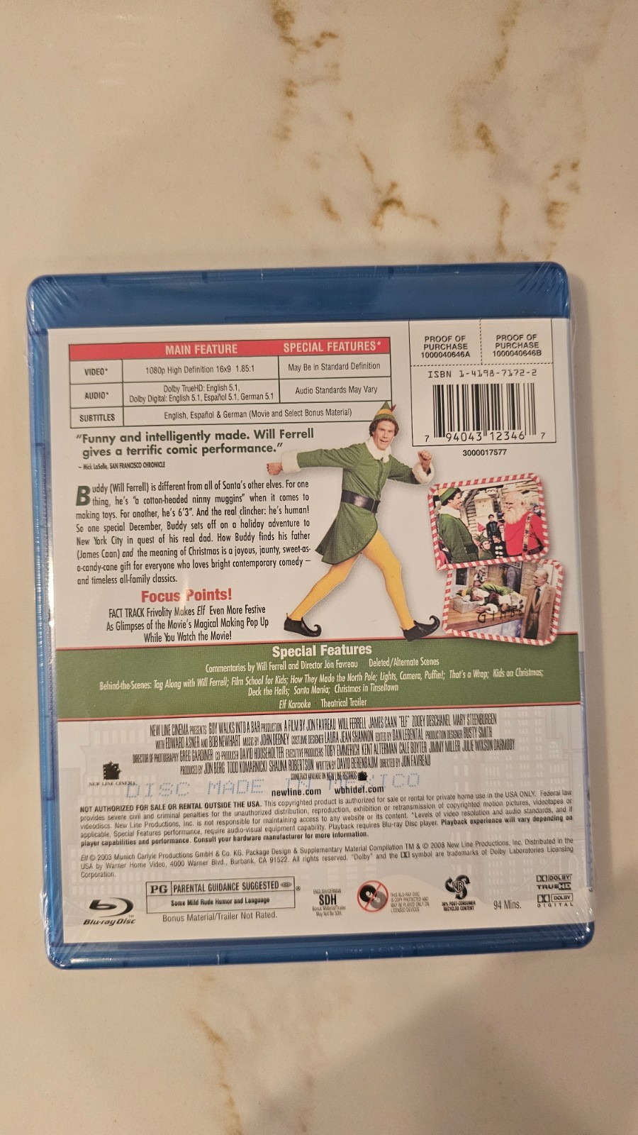 Elf (Blu-ray, 2003) NEW SEALED