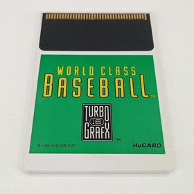 World Class Baseball TurboGrafx-16 Video Game (TG16, 1989) HuCARD ONLY Tested
