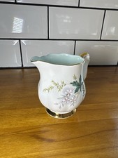 Queen Anne Bone China “Louise” Milk Jug – Vintage Floral GoldGilt Made in Eng