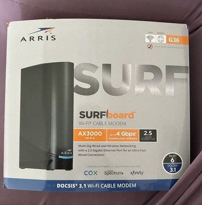 ARRIS Surfboard G36 DOCSIS 3.1 Multi-Gigabit Cable Modem & AX3000 Wi-Fi Router