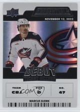 2022 Upper Deck Credentials Debut Ticket Access 444/999 Tier 1 Marcus Bjork 5b7