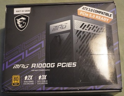 MSI MPG A1000G PCIE5 1000W NETZTEIL NEUWERTIG KOMPLETT MIT ALLEM ZUBEHÖR IN OGV