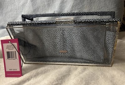 Vince Camuto Women Clutch Acrylic Kash Stingray Pattern 9'' x 4 1/2'' NEW Tag