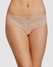 Chantelle Women's Beige Mesh Lace Mid-Rise Hipster Parisian Panties Size S
