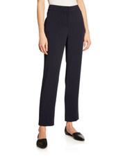  495 St John Emma Navy High Waist Stretch Cady Trouser Slacks Pants sz 10