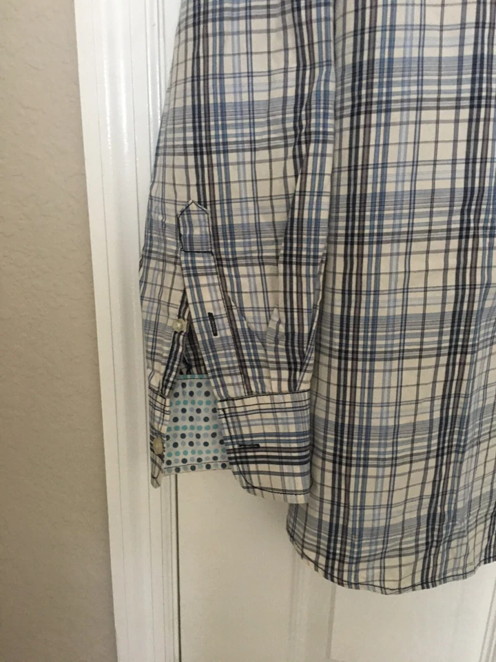 CITY INK - Camisa Lombardo Italiano Para Hombre Grande Manga Larga Algodón Blanco Foto 3 de 4