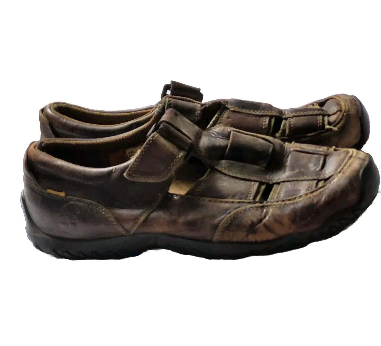 Sandali da uomo Timberland Smart Comfort System pescatore in pelle marrone taglia 9W