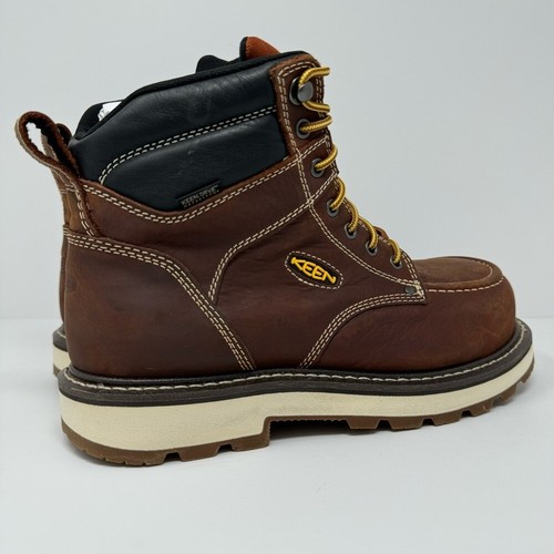 KEEN Men's Cincinnati 90 Degree 6” WP Heel Boots Carbon Fiber Toe Tuscan Red New - Picture 7 of 16