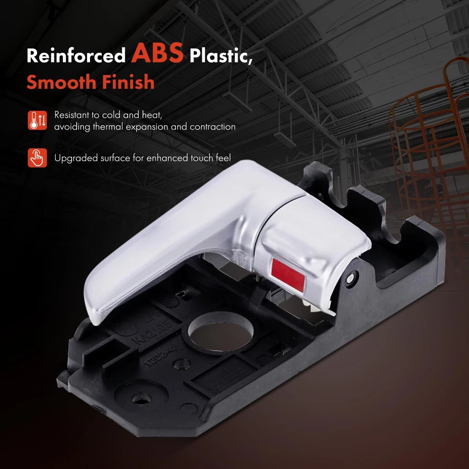 Manija de puerta interior plateada plateada para conductor delantero o trasero para Kia Spectra5 2007 2008 2009 Foto 3 de 4