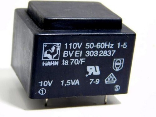 Trasformatore incapsulato Per PCB 110VAc 1,5VA 10V 150mA Hahn BVEI 3032837 - Foto 1 di 3