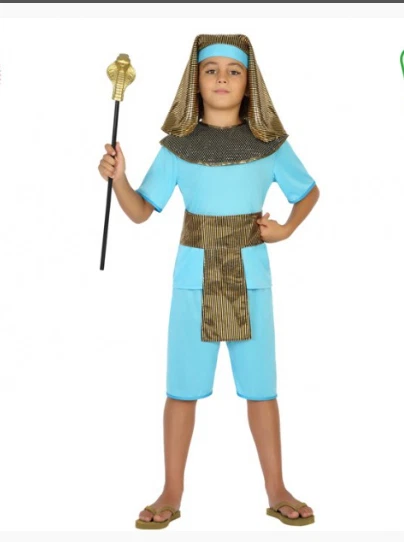 Costume Faraone Egiziano Bambino vestito re Egitto carnevale Atosa