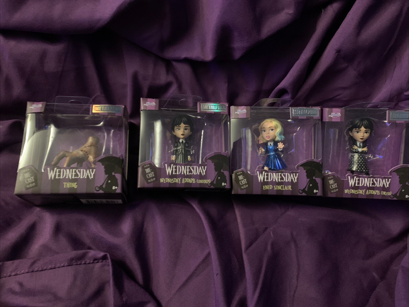 Lot of 4 Metalfigs (2) WEDNESDAY ADDAMS/THING/ENID SINCLAIR 2.5