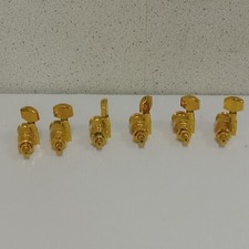 Gold In-Line Guitar Tuners Set of 6 Replacement for Some Peavey Electrics