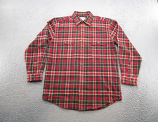Carhartt Flannel Shirt Men s SZ L Red Hubbard Plaid Long Sleeve Heavy 100122 DKR