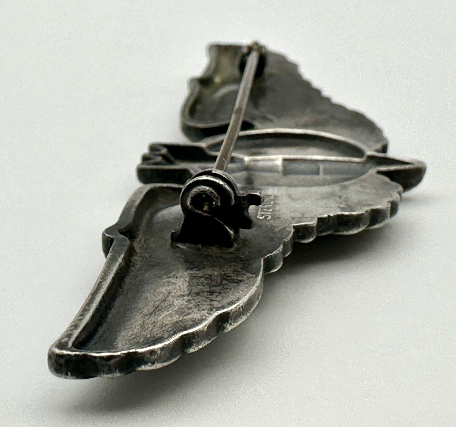 WWII US Army Air Force Sterling Silver Full Size 3” Bombardier Wings ...
