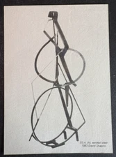 art postcard gallery invitation 1983 David Shapiro Sculpture Alternate Space