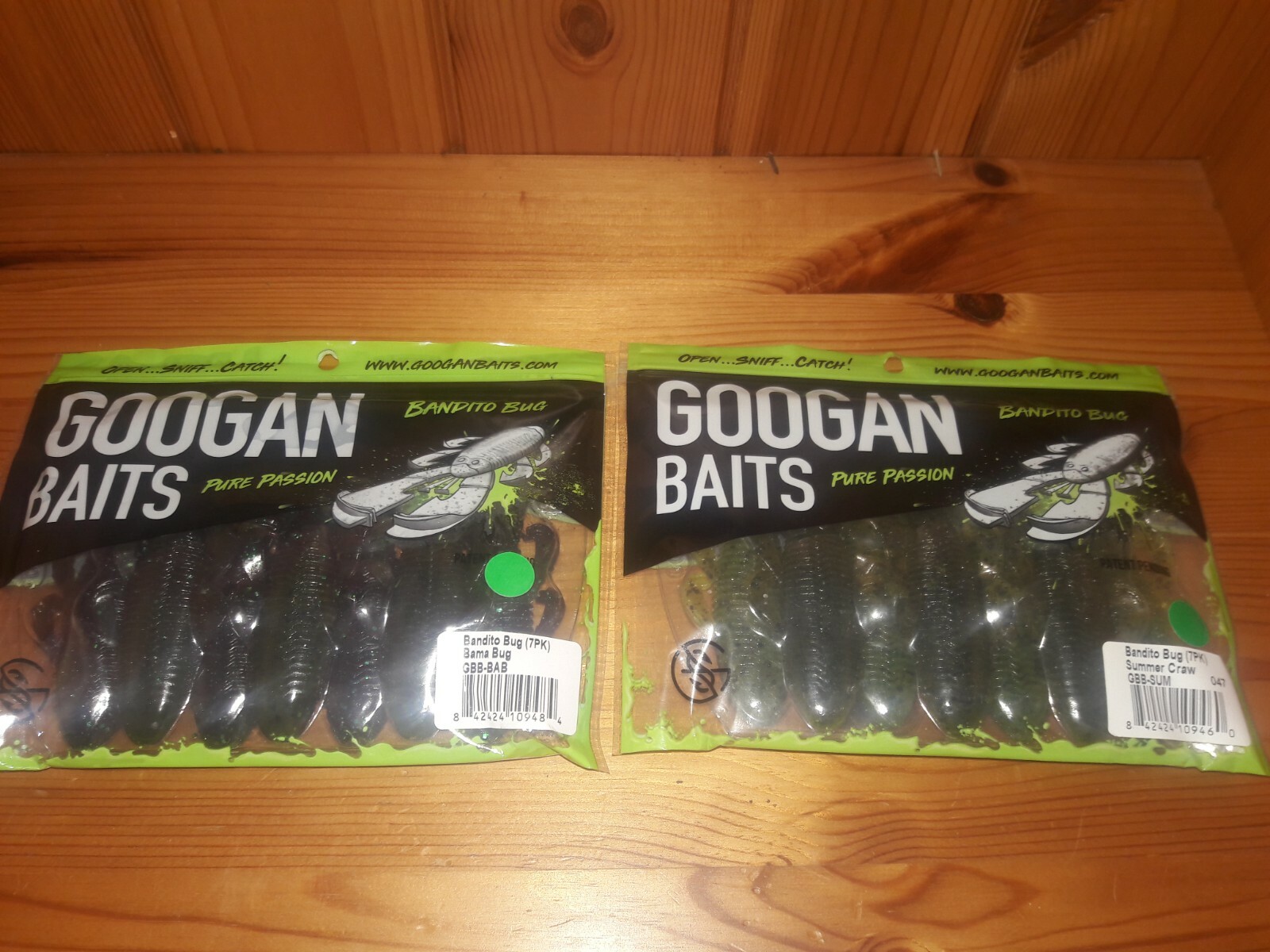 Приманки Googan Baits Bandito Bug Soft Plastic Craw - Набор из 2 цветов (7) Приманок в упаковке НОВЫЕ!