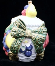 Fitz & Floyd HARVEST TIME Sugar Bowl with Lid Omnibus Line GREAT CONDITION