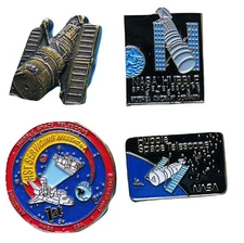 NASA PIN LOT of 4 vtg HUBBLE Space Telescope Servicing Mission Shuttle STS-31
