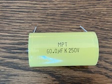 1 New 60 uF 250V Supertech MPT Film Audio Signal Crossover Capacitor (Qty)
