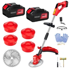 18000 RPM Electric Cordless Grass String Trimmer Lawn Edger Weed Wacker Cutter