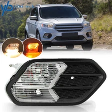 For 2017-2019 Ford Escape Right Passenger Side Bumper Fog Light w/Black Cover