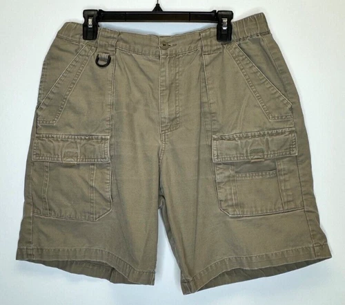 Columbia Women's Tan Cargo Shorts Size Medium 100% Cotton w/ Pockets