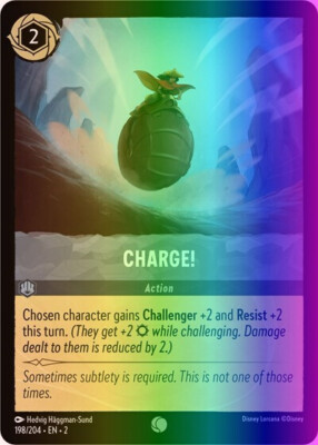 Lorcana Charge! (198/216) Rise of the Floodborn NM FOIL