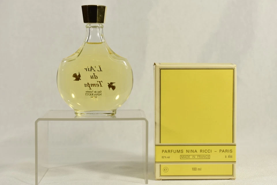 Редкая винтажная туалетная вода 1980-х Nina Ricci L'Air du Temps 3,3 унции 100 мл новая в коробке бутылка Lalique - Изображение 3 из 4