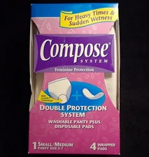 1999 Compose System Pad And Panty - The Original Period Panties! - 1 Sealed Box