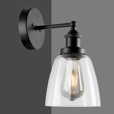Wall Light Echo Black Industrial Modern Trendy Glass Shade