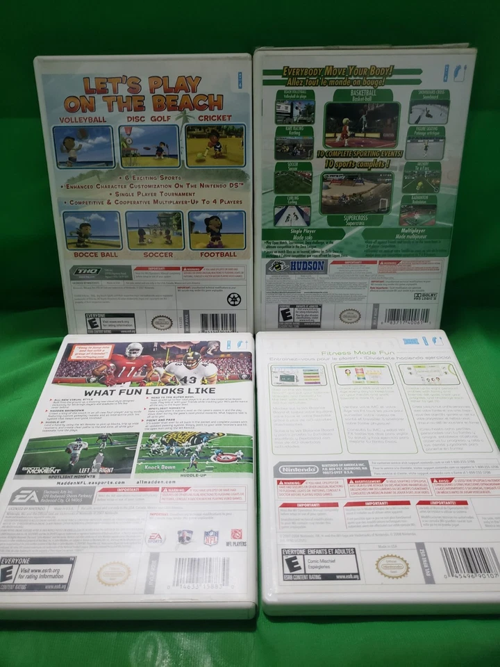 Lot Of 4 Nintendo Wii Games Big Beach Sports, Deca Sports, Madden 10, Wii Fit  - Image 4 of 4