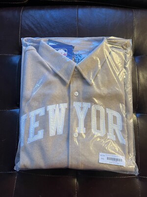 Kith for the New York Knicks Felted Jersey Apollo Shirt Jacket Tan