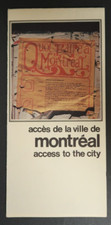 Montreal Access To The City Vintage Travel Map Fold Out Government of Quebec