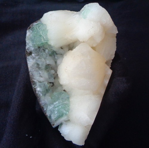 Green Apophyllite Crystals w/ Stilbite On Matrix Minerals Specimen #H61