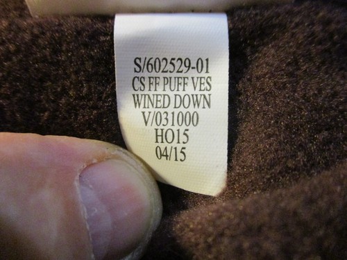 OLD NAVY BRAND FLEECE LINED PUFFER ZIP VEST XL SIDE POCKETS BROWN - Picture 8 of 8