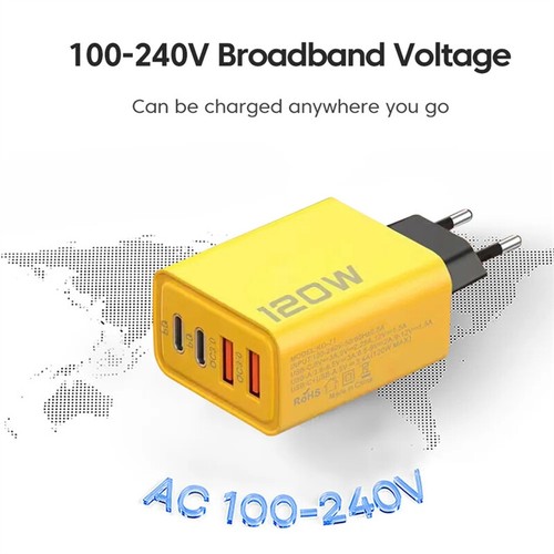120W Fast Charging Type C QC 3.0 Quick Wall Charger For Samsung S24 S23 S22 S21 - Photo 6 sur 19