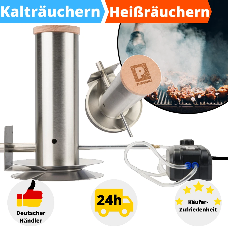 Kaltraucherzeuger Kaltrauchgenerator Räuchern Smoker BBQ Edelstahl Raucherzeuger