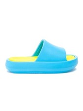 J/Slides SQUISH Turquoise/Yellow EVA Women s Size 8 NEW with Box beach Slides