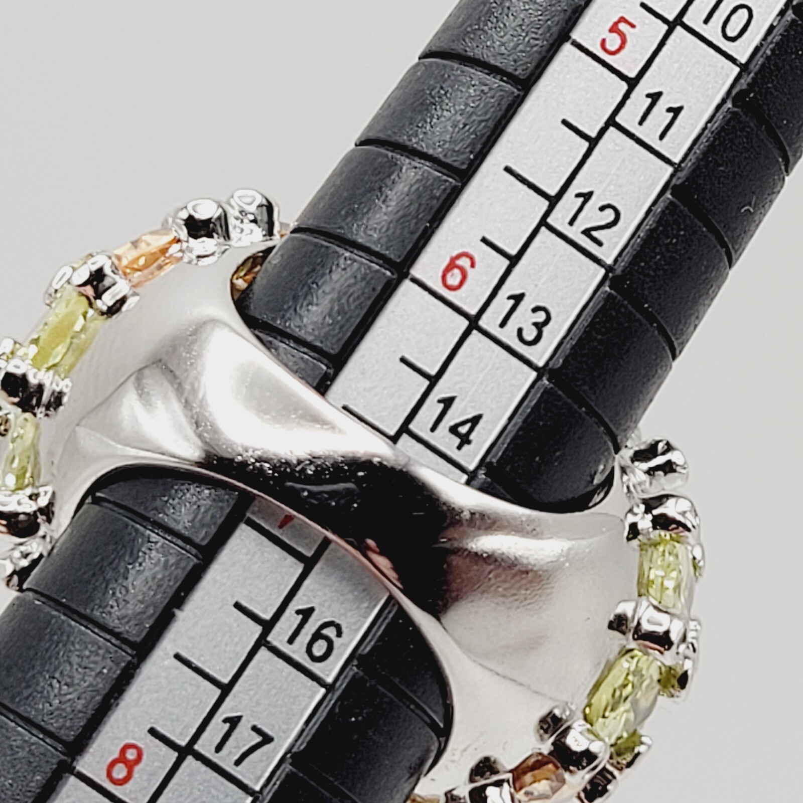 Runway Statement Dome Ring Multicolor Signed Size… - image 16