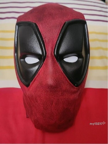 Deadpool Cosplay Mask Full Face Helmet Adult Unisex With Eyes Cannot Be Removed - Picture 10 of 15
