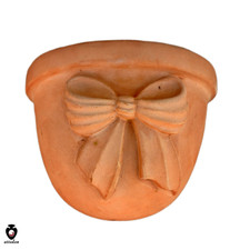 Vaso fioriera gerla da appendere parete in terracotta per esterno fiocco vintage