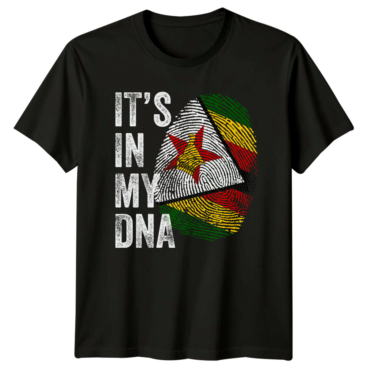 Zimbabwe Flag Its In My DNA Travel Mens T-Shirt Womens Graphic Tee