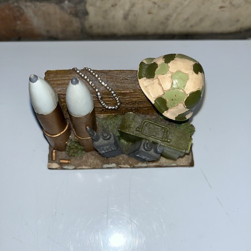 Timezone Co. Nikko Quartz VTG Timepiece Military Honor Clock Hand Painted Resin - Picture 5 of 6