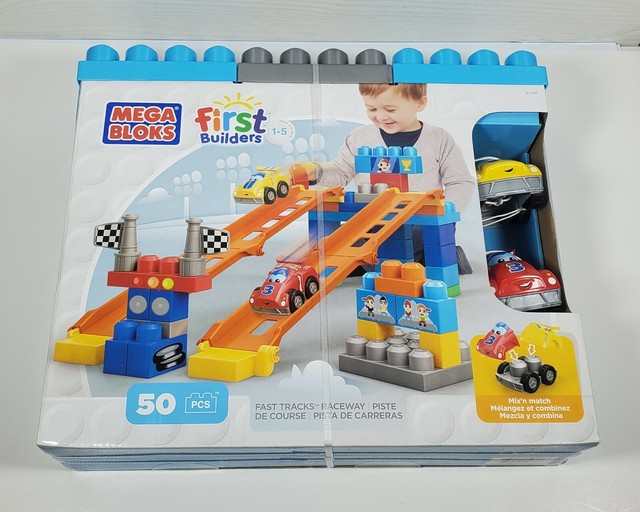 mega bloks first builders fast tracks racing rig