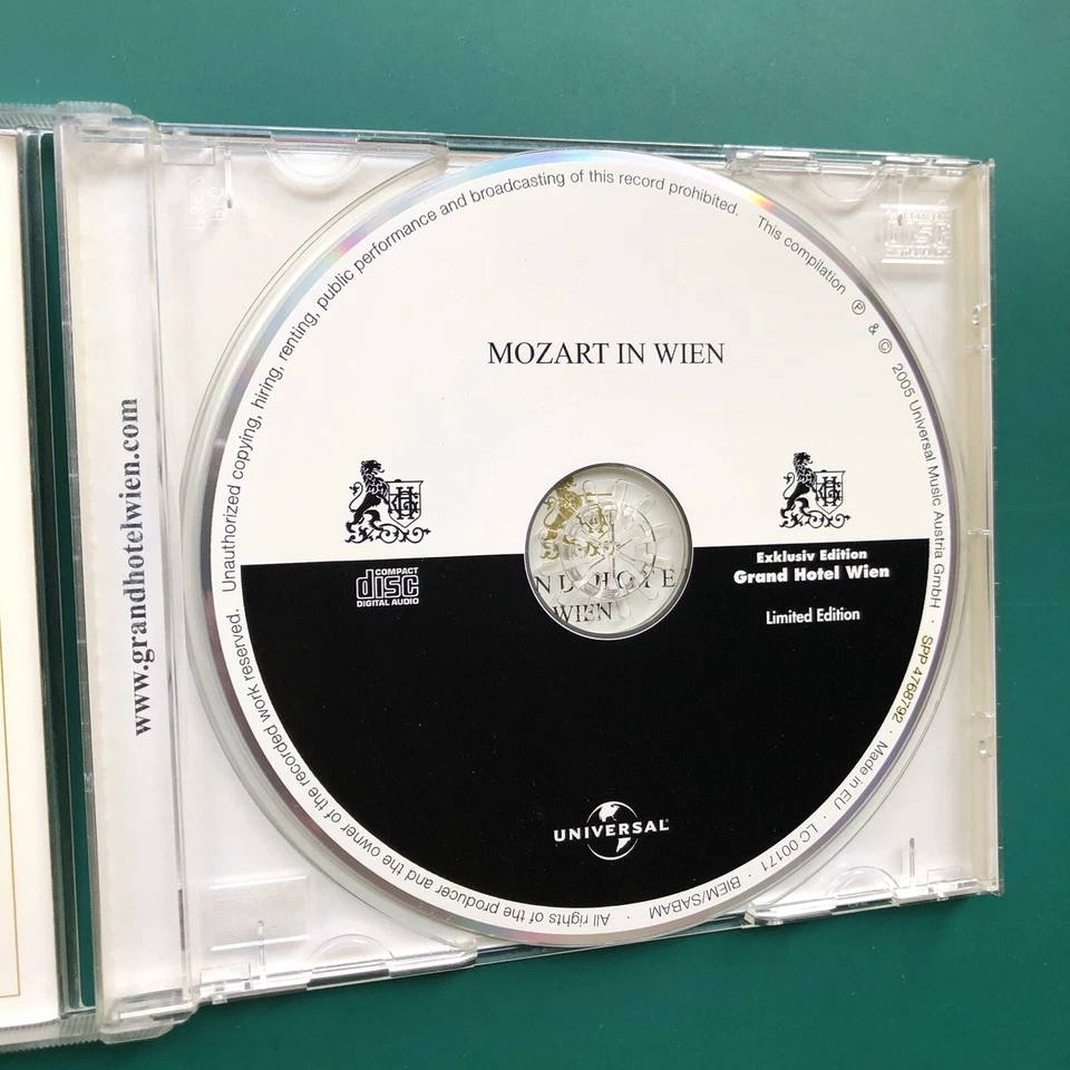 GRAND HOTEL Mozart In Wien CD Vienna Austria Georg Solti LIMITED EDITION RARE NM Foto 4 de 4