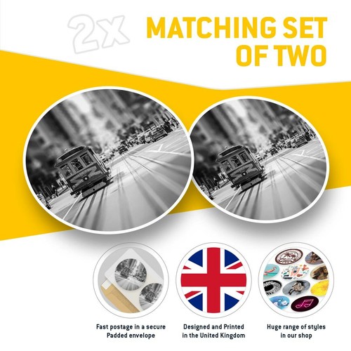 2 x Vinyl Stickers 25cm (bw) - Cool San Francisco Tram USA  #35808 - Picture 2 of 8