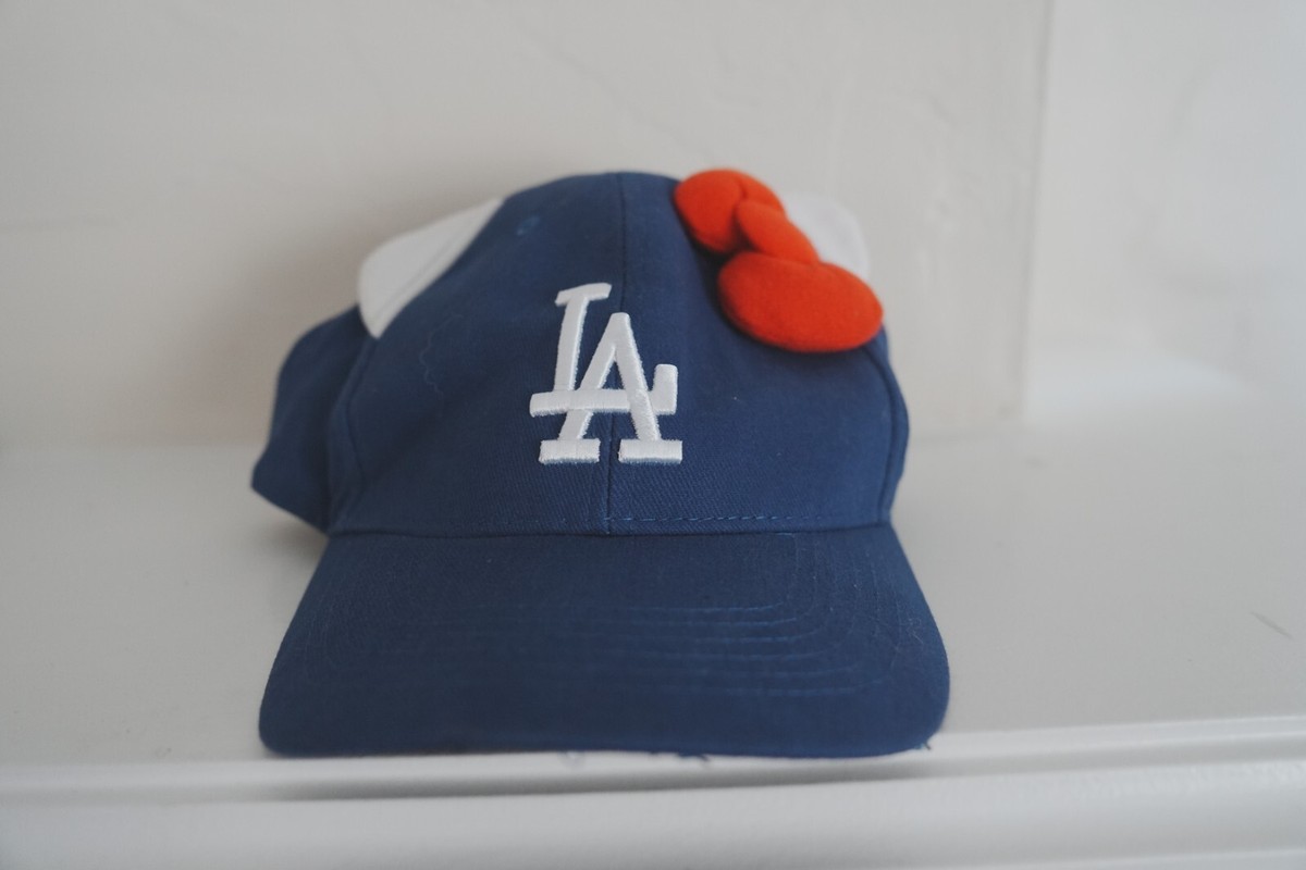 LA Dodgers Baseball HELLO KITTY Night Hat Ears Bow Genuine MLB