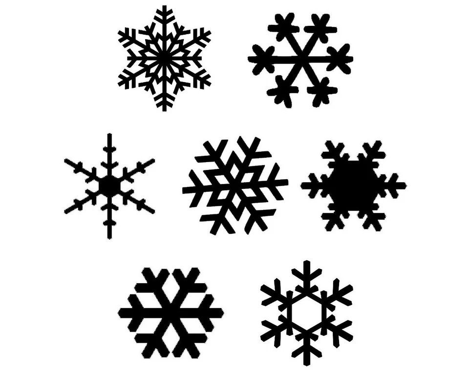 Pegatinas de copos de nieve - Paquete de 7 - Calcomanías de copo de nieve de invierno - Elige el tamaño del color Foto 4 de 4